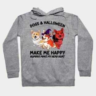 Corgi & Halloween Make Me Happy Humans Make My Head Hurt T-shirt Hoodie